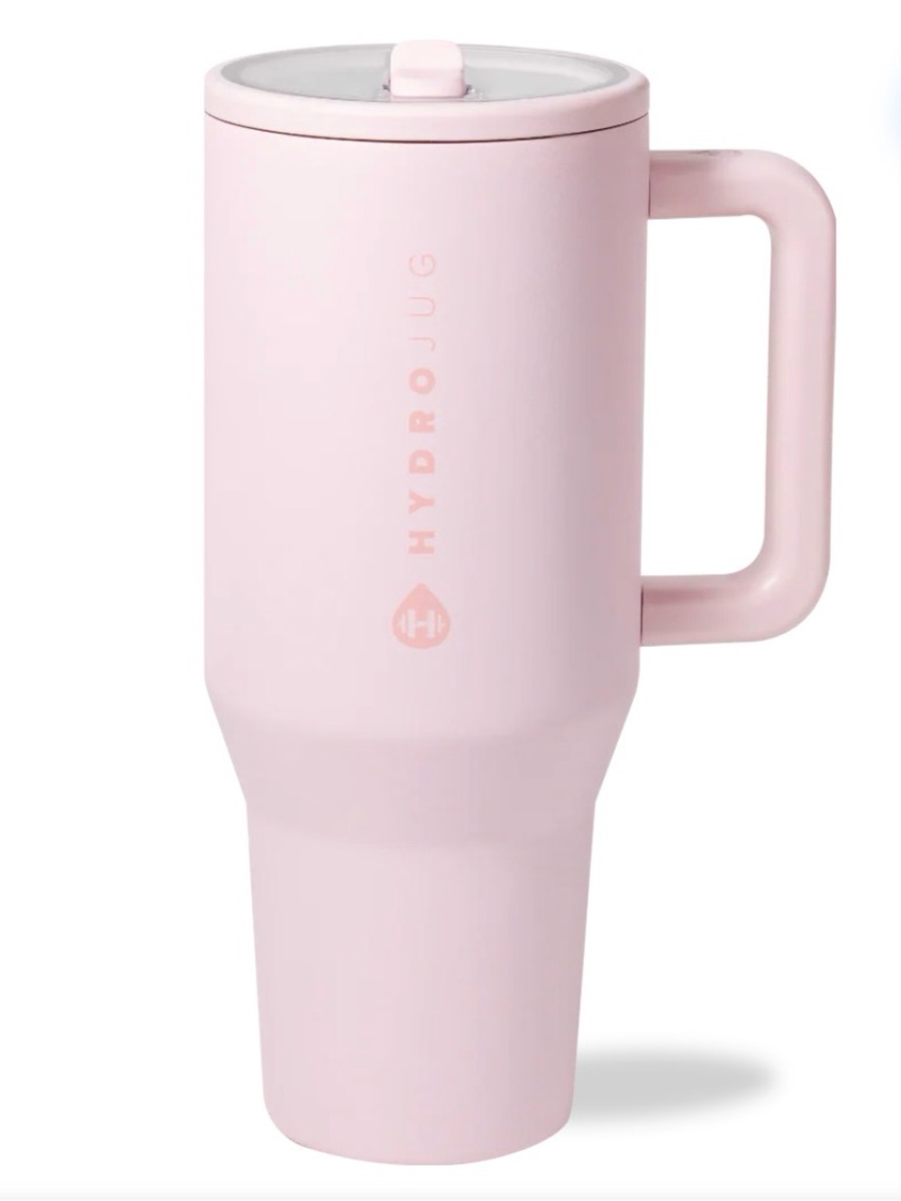 HydroJug Light Pink Travel Mug with Handle and Lid 40 oz